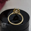 Gold Pave Halo and Shank 1.25 Carat Diamond Engagement Ring (Pear Centre) - 02US08